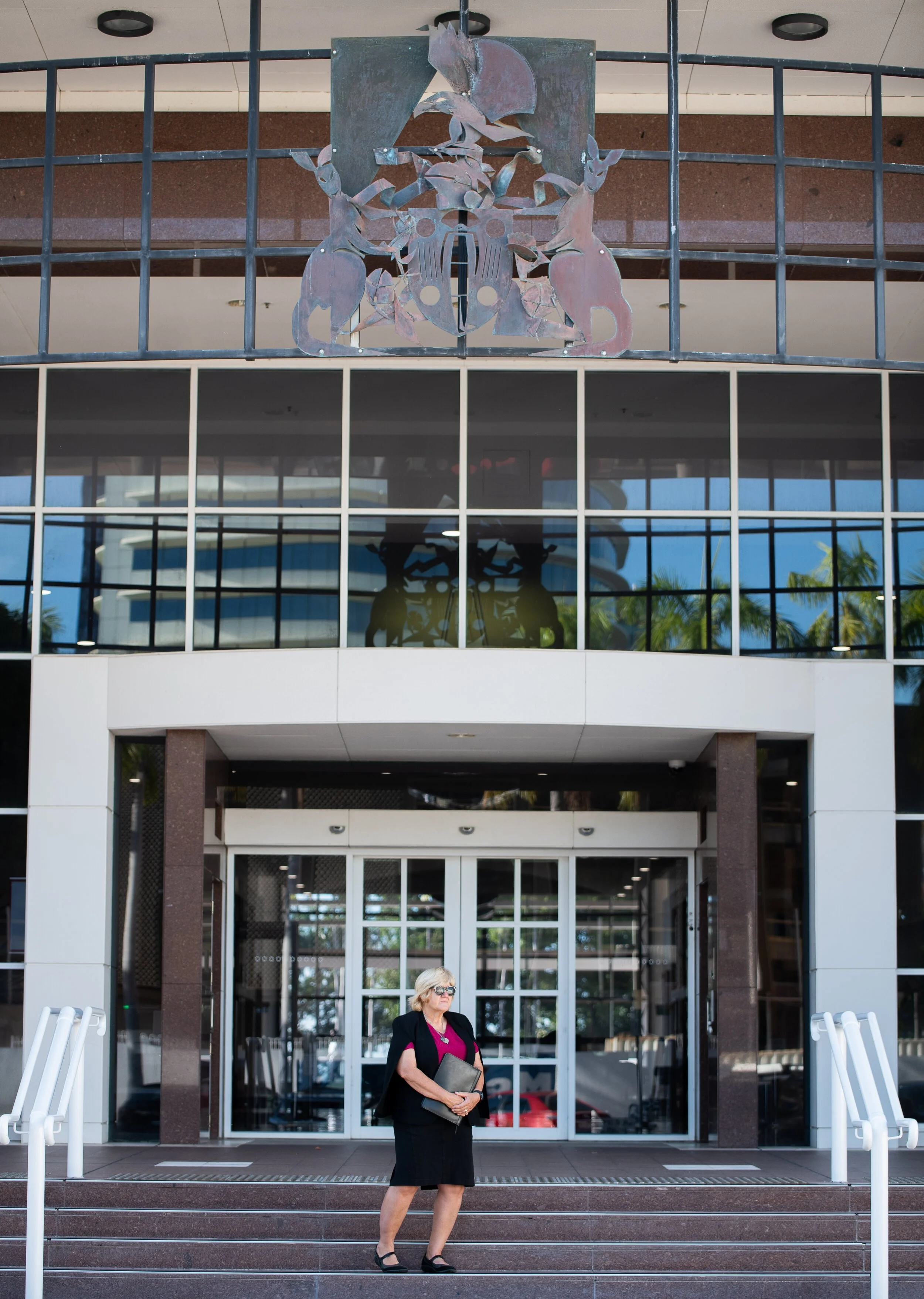 Court steps at a professional legal building